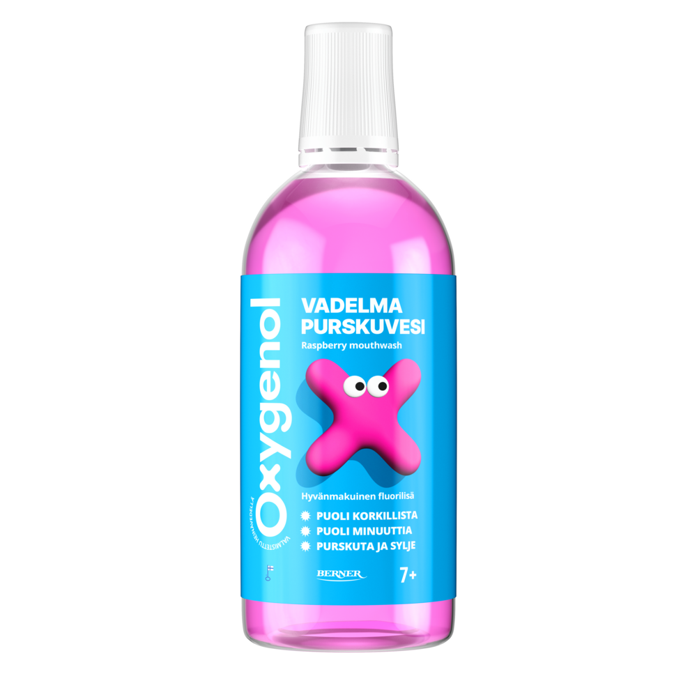 Tuotekuva: Oxygenol Vadelma 7+ purskuvesi 500ml